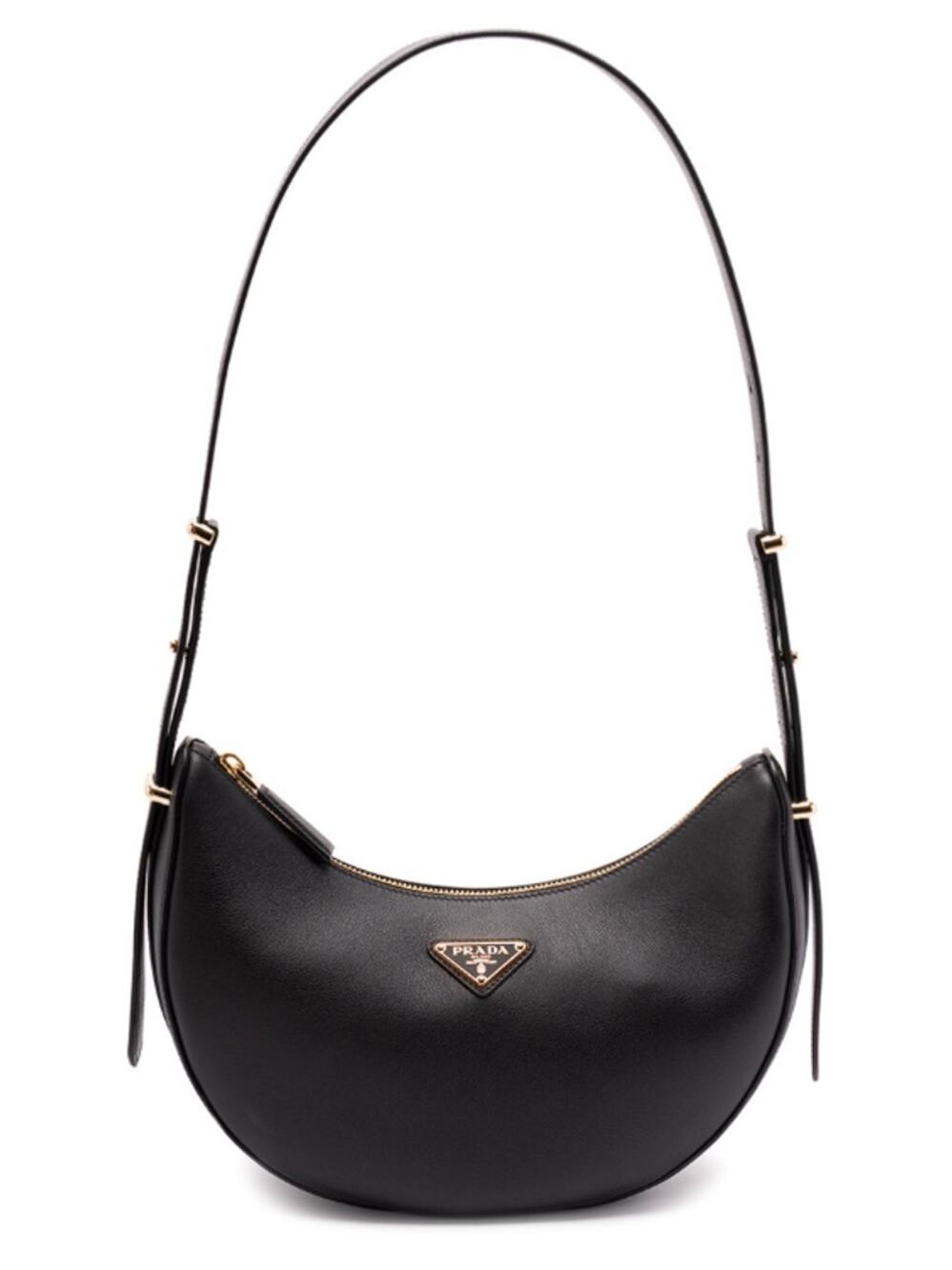 NEW PRADA BLACK $3350 LEATHER ARQUE SMALL HOBO BAG PURSE AUTHENTIC!NWT!